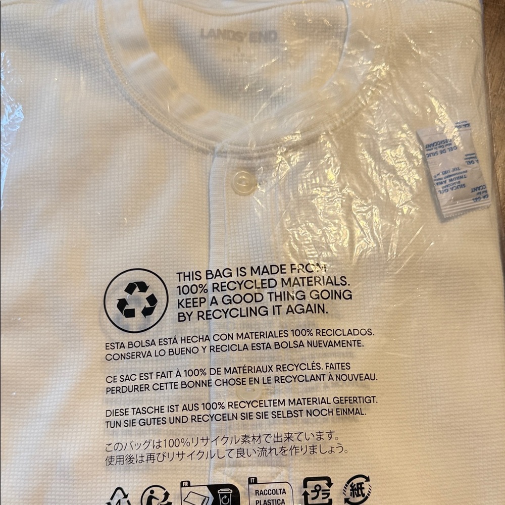 Lands' End Classic White long sleeve. Brand new.